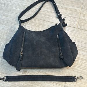 Faux suede purse
